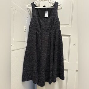 Torrid Mini Stretch Boucle Square Neck Dress- Black, Size 00, NWT